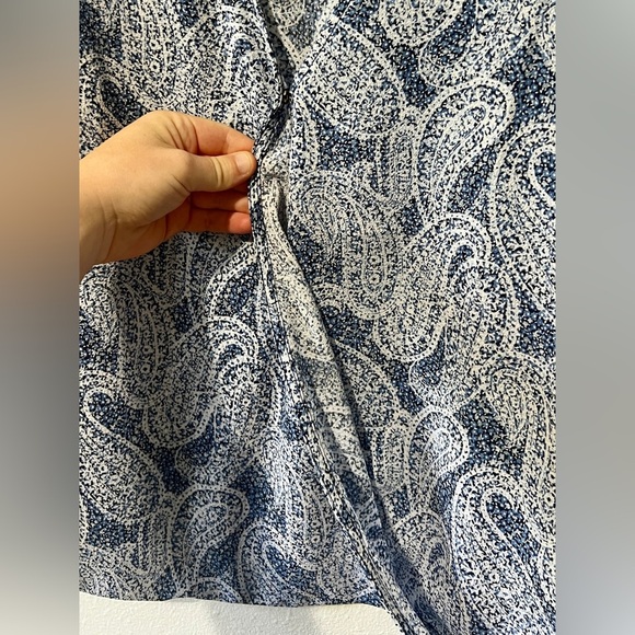 Michael Kors Paisley Wrap Short Sleeve Blouse - Medium - Picture 6 of 9